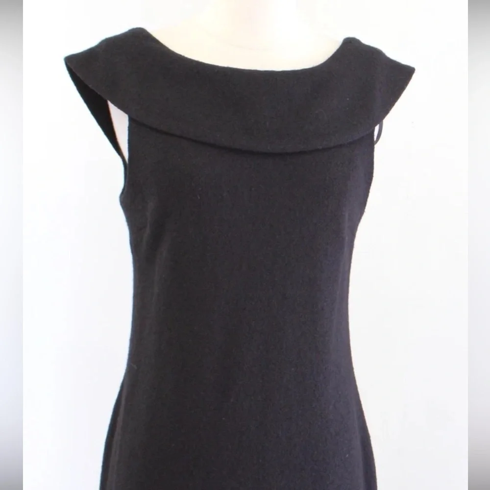 Banana Republic Black Midi Dress size 8 Italian Wool
